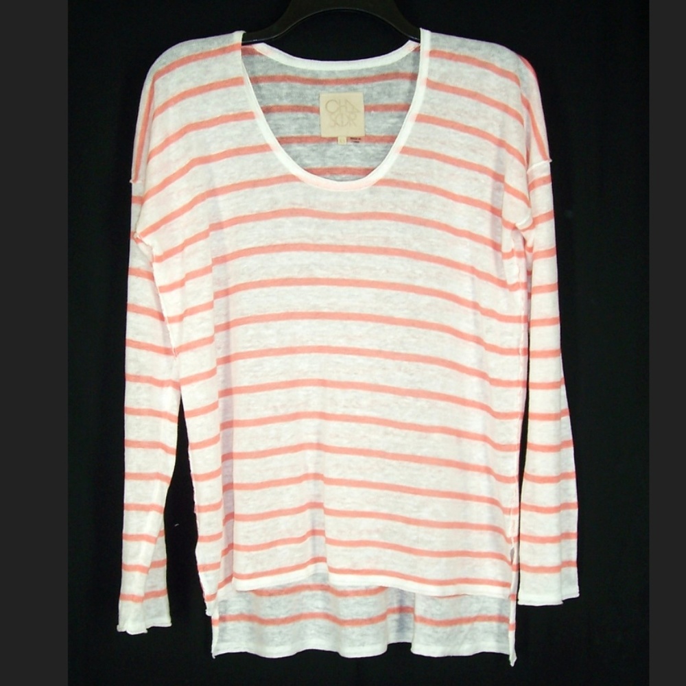 Chasor XS Striped Linen Sweater Oversized